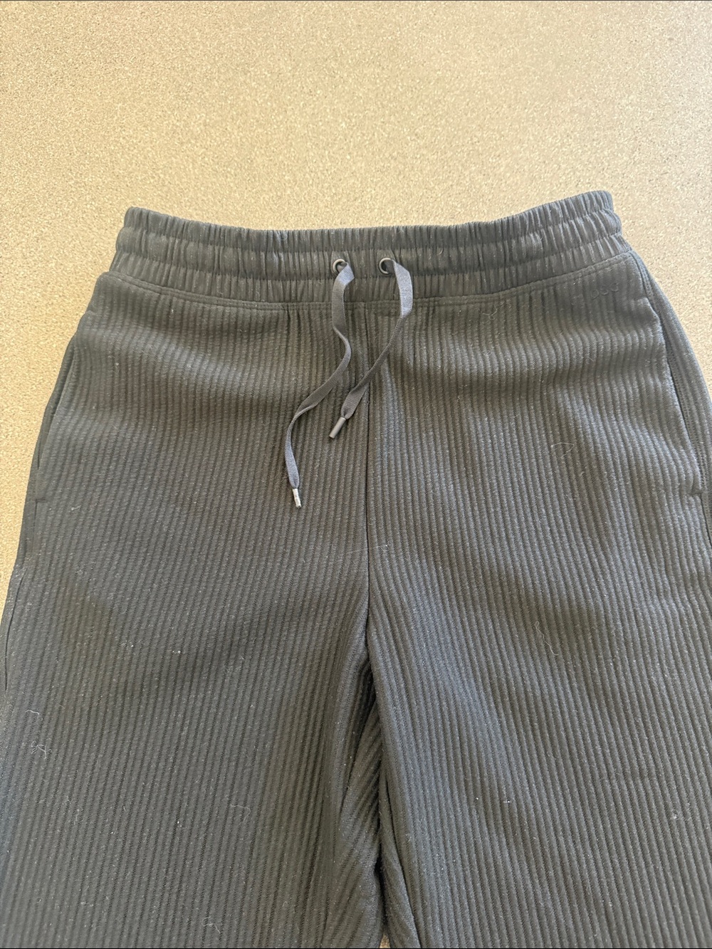 DSG Black Ribbed Drawstring Joggers - Picture 3 of 4